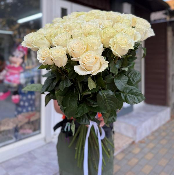 Букет из 51 голландской белой розы