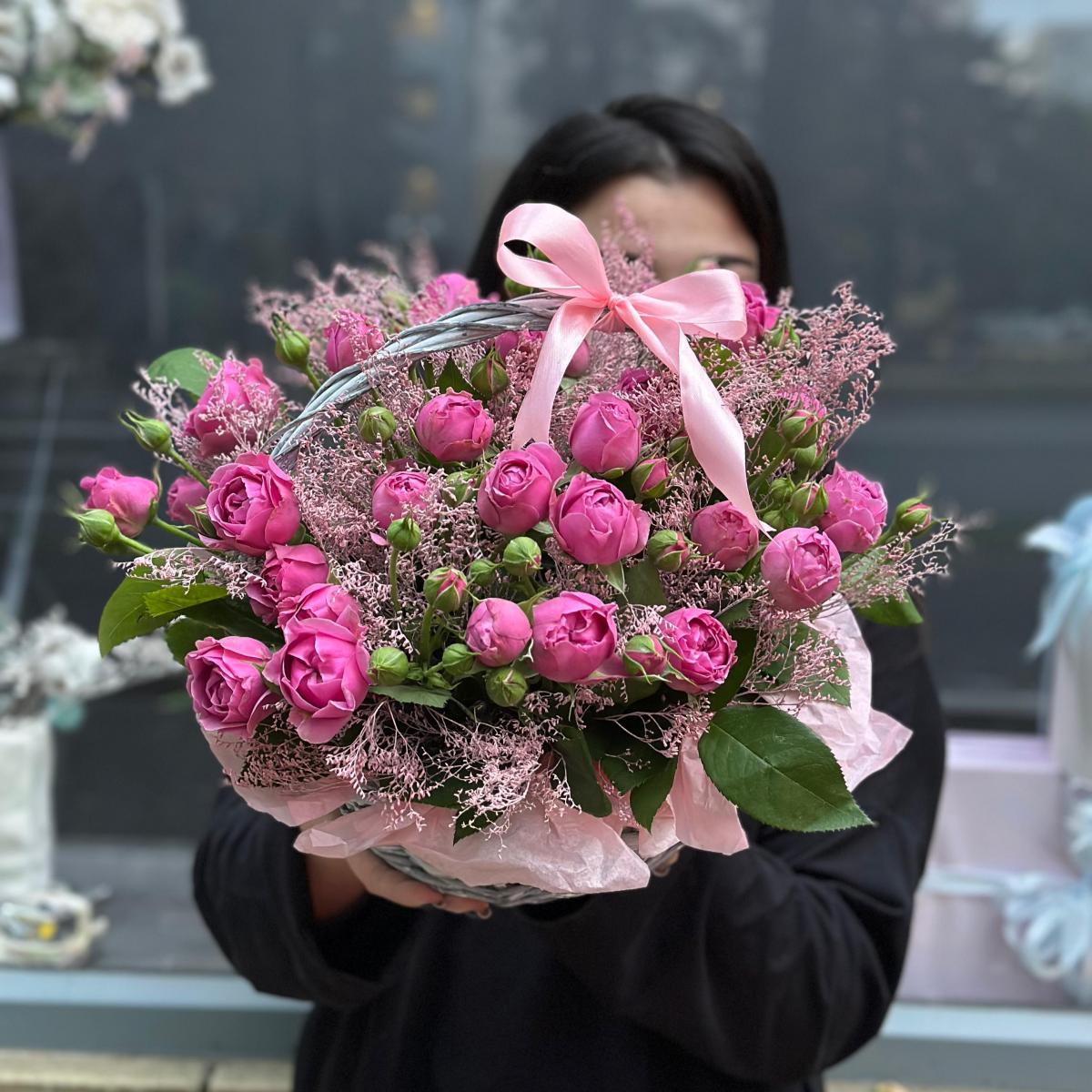 Корзина цветов "Колибри"