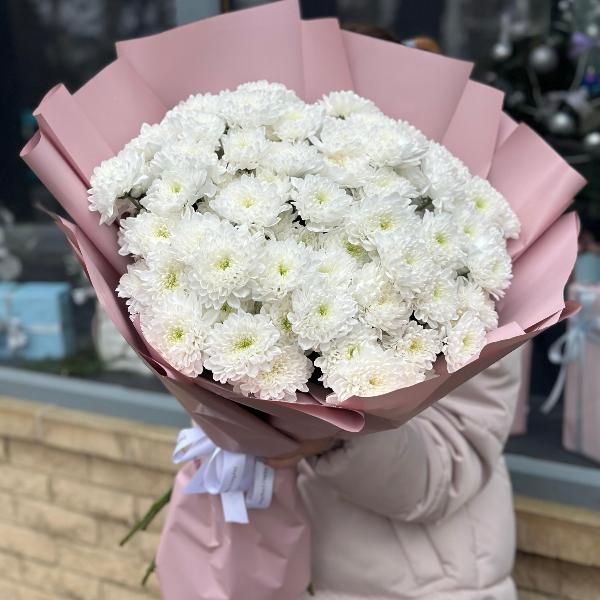 Букет из хризантем "Лунная мелодия"