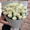 Букет из голландских белых  роз "Сокровище"