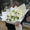 Букет из пионовидной кустовой розы " Белая Сказка"  